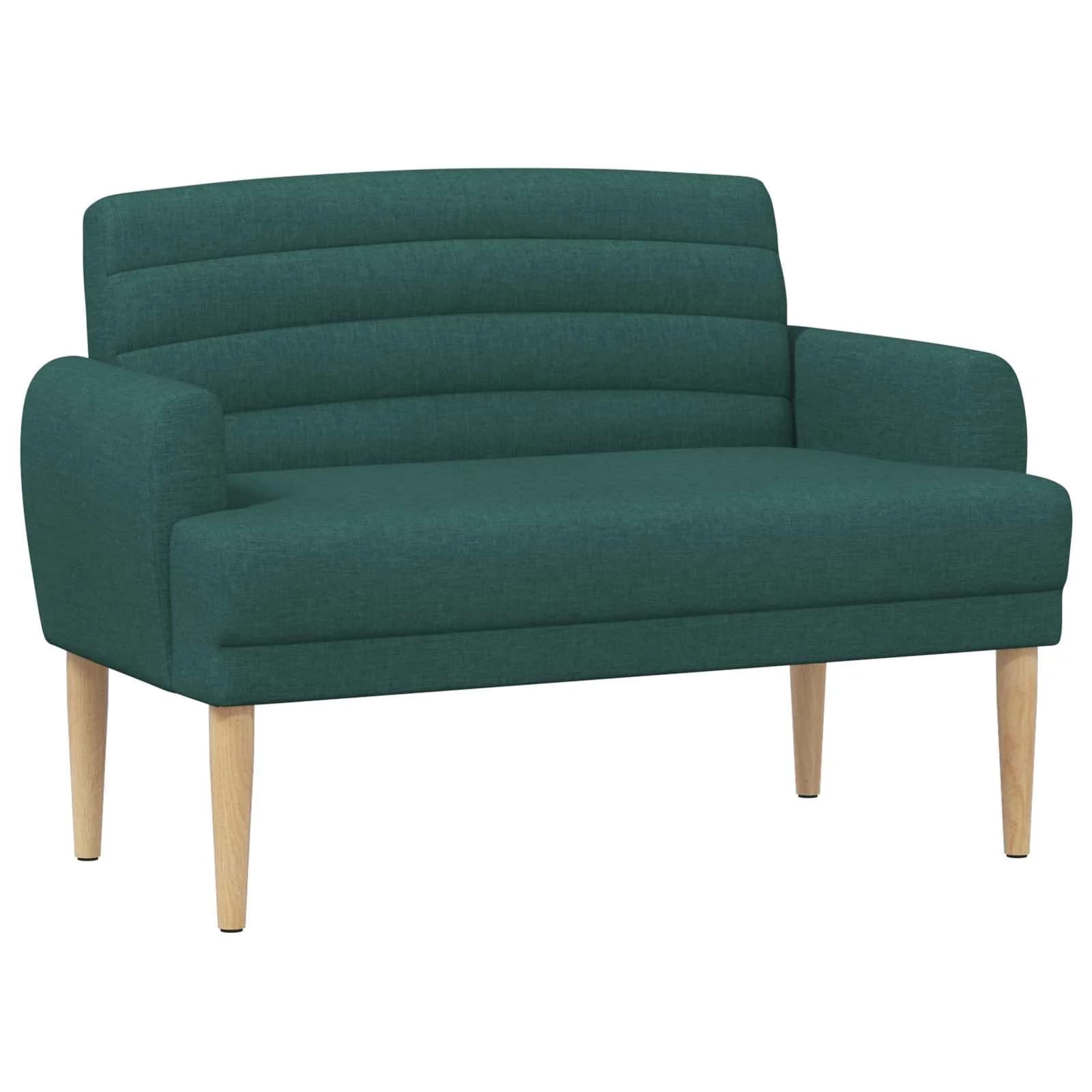 Dvojnica s gumbi Temno zelena 116 x 67 x 80 cm Blago - slika 2
