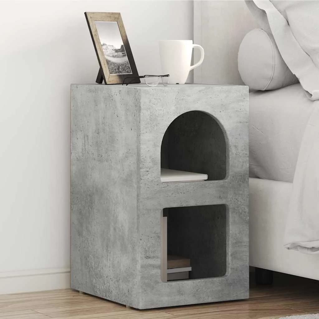 Nočna omarica ELST Betonsko siva 29,5 x 33,5 x 50 cm