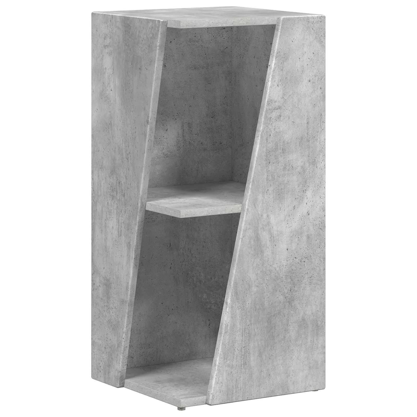 Stranski polic 33 x 32 x 70,5 cm Inženirski les Betonsko siva - slika 2