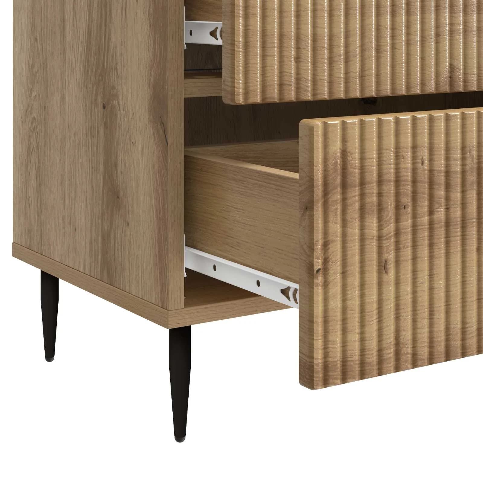 Nočna omarica Artisan hrast 62 x 34,5 x 47,5 cm Inženirski les - slika 9