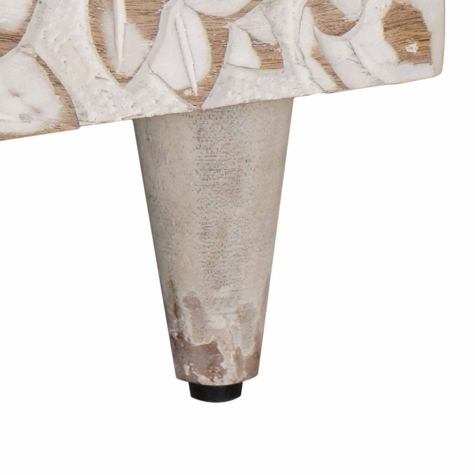 Klubska miza Bela 100 x 54 x 40 cm Masiven les manga - slika 8