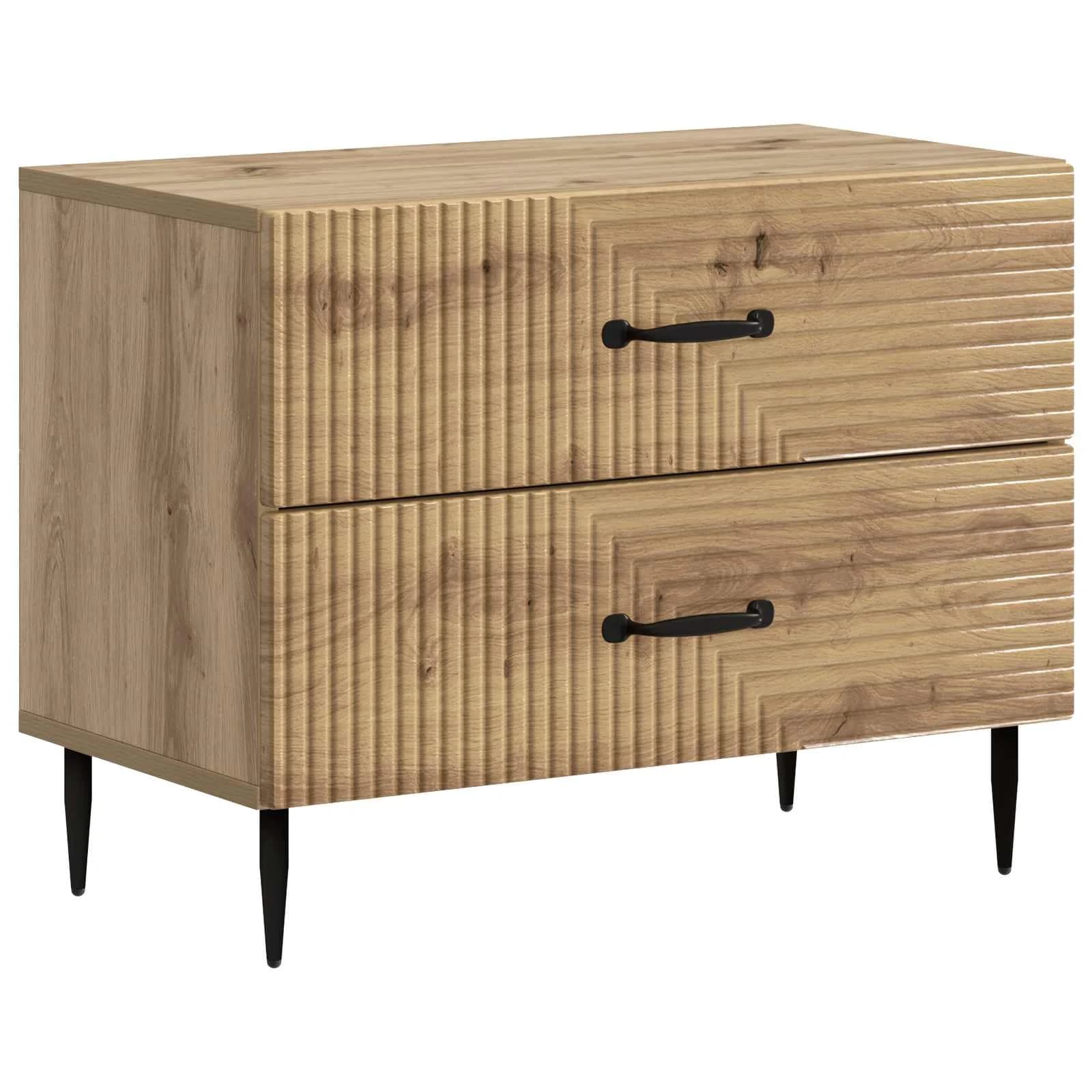 Nočna omarica Artisan hrast 62 x 34,5 x 47,5 cm Inženirski les - slika 2