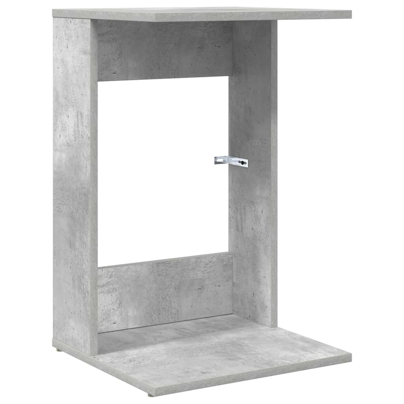 Stranska miza Betonsko siva 40 x 38 x 62,5 cm Inženirski les - slika 2