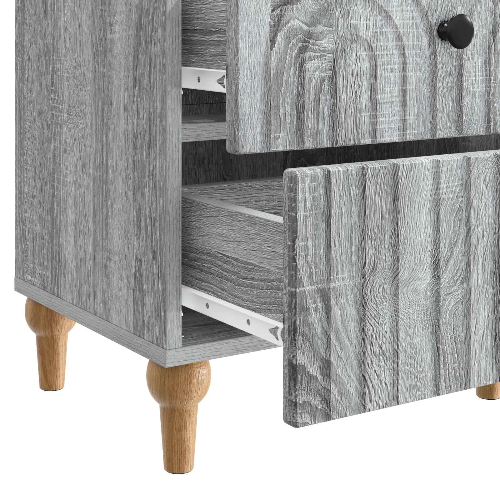 Nočna omarica 2 kos Siva Sonoma 43 x 34,5 x 48 cm - slika 11