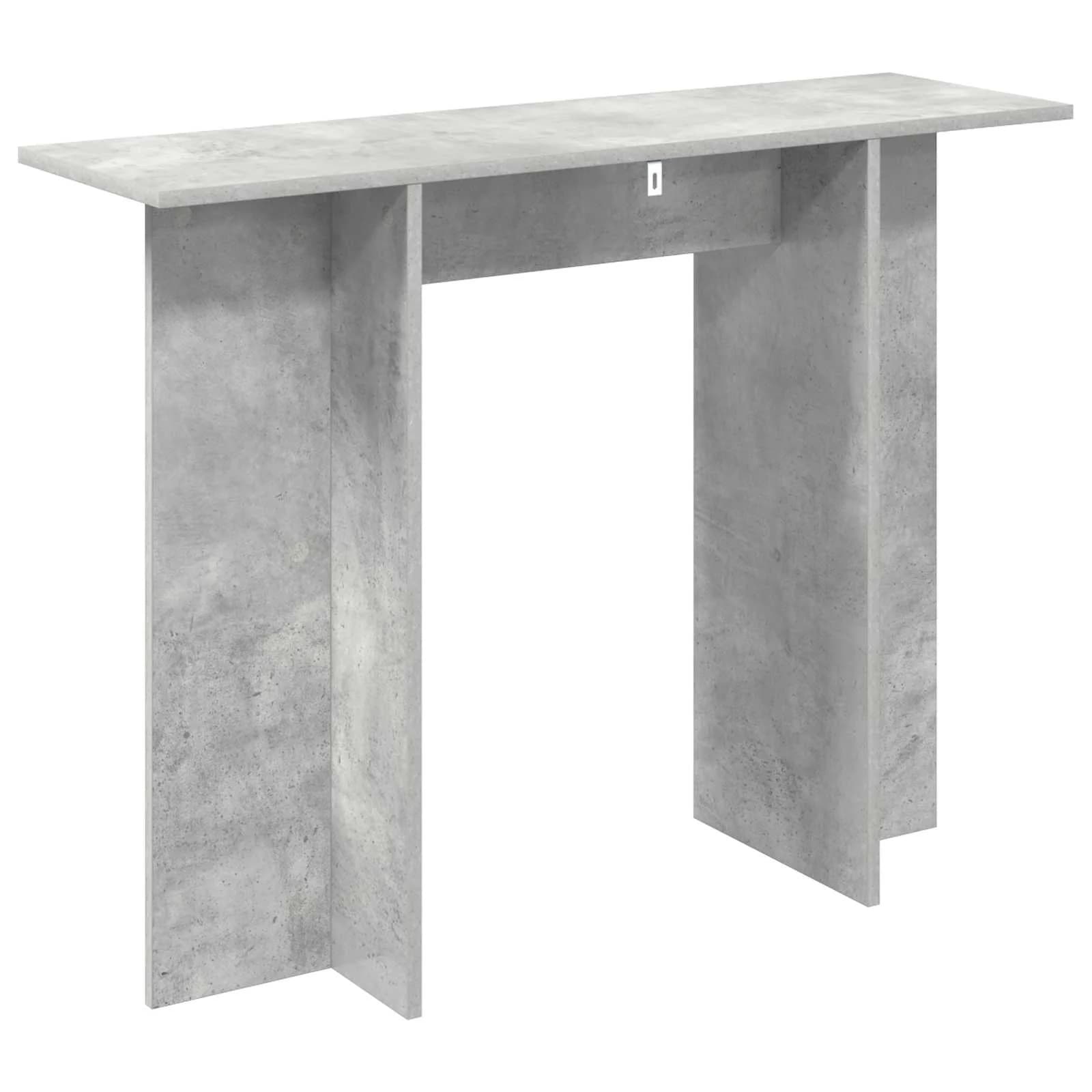 Konzolna miza Betonsko siva 100 x 30 x 75 cm Inženirski les - slika 7