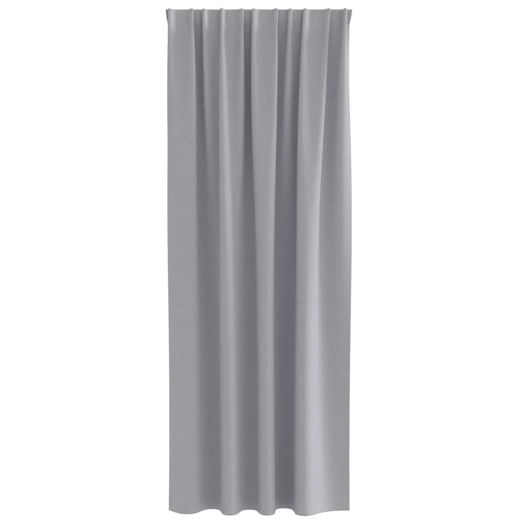 Zavese za zatemnitev z obroči 2 kos Svetlo siva 245 x 140 cm - slika 4