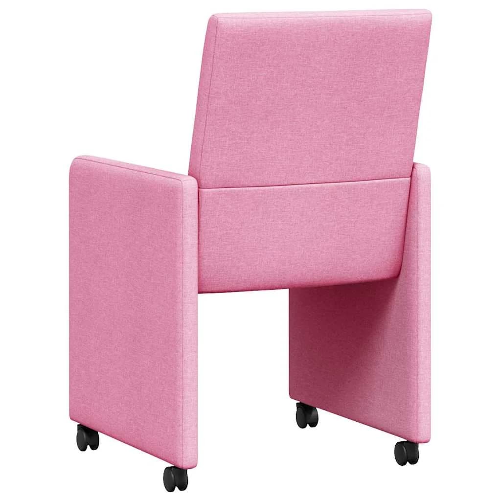 Jedilni stoli s kolesi 2 kos blago Roza 57 x 66 x 94 cm - slika 6