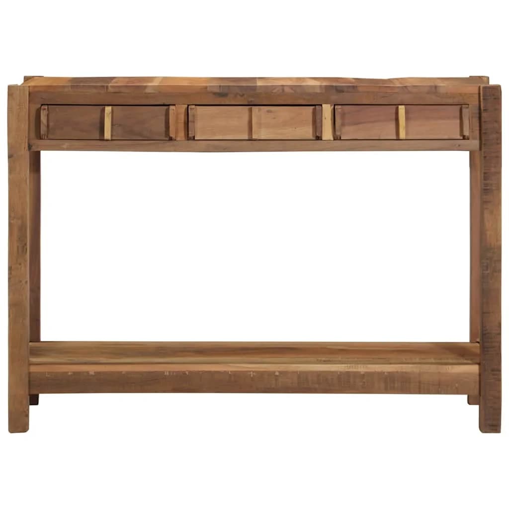 Konzolna miza Rjava 107 x 33 x 76 cm Trdna obnovljena les - slika 4