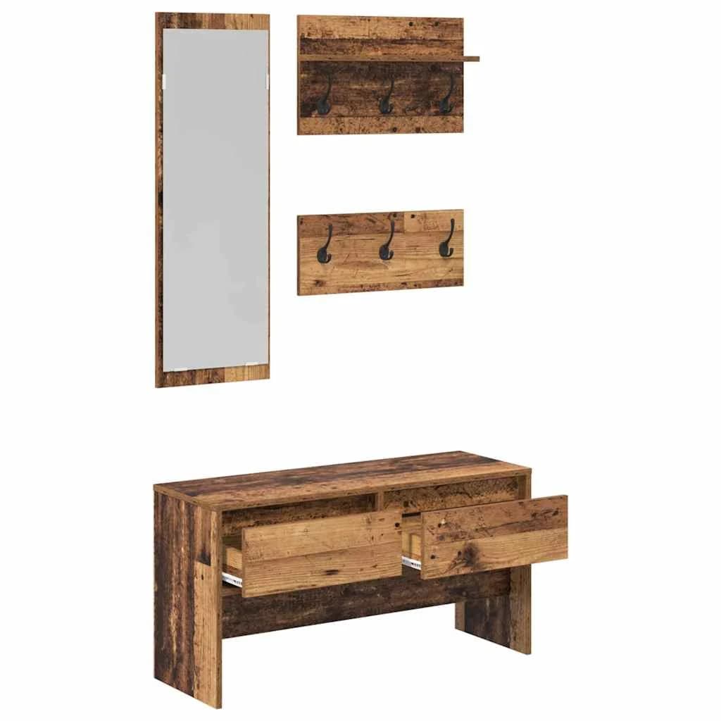 Komplet pohištva za predsobo 4 kos Star les 90 x 31 x 46,5 cm - slika 5