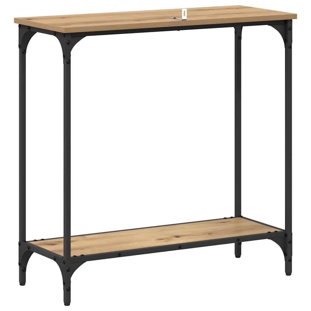 Konzolna miza artisan hrast 75 x 30.5 x 75 cm Inženirski les - slika 7