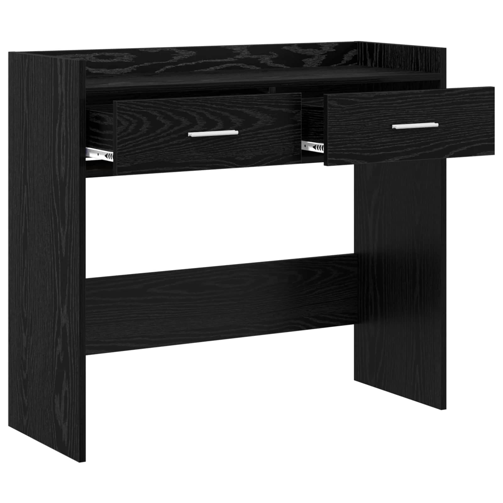 Konzolna miza Črni hrast 90 x 35 x 80 cm Inženirski les - slika 4