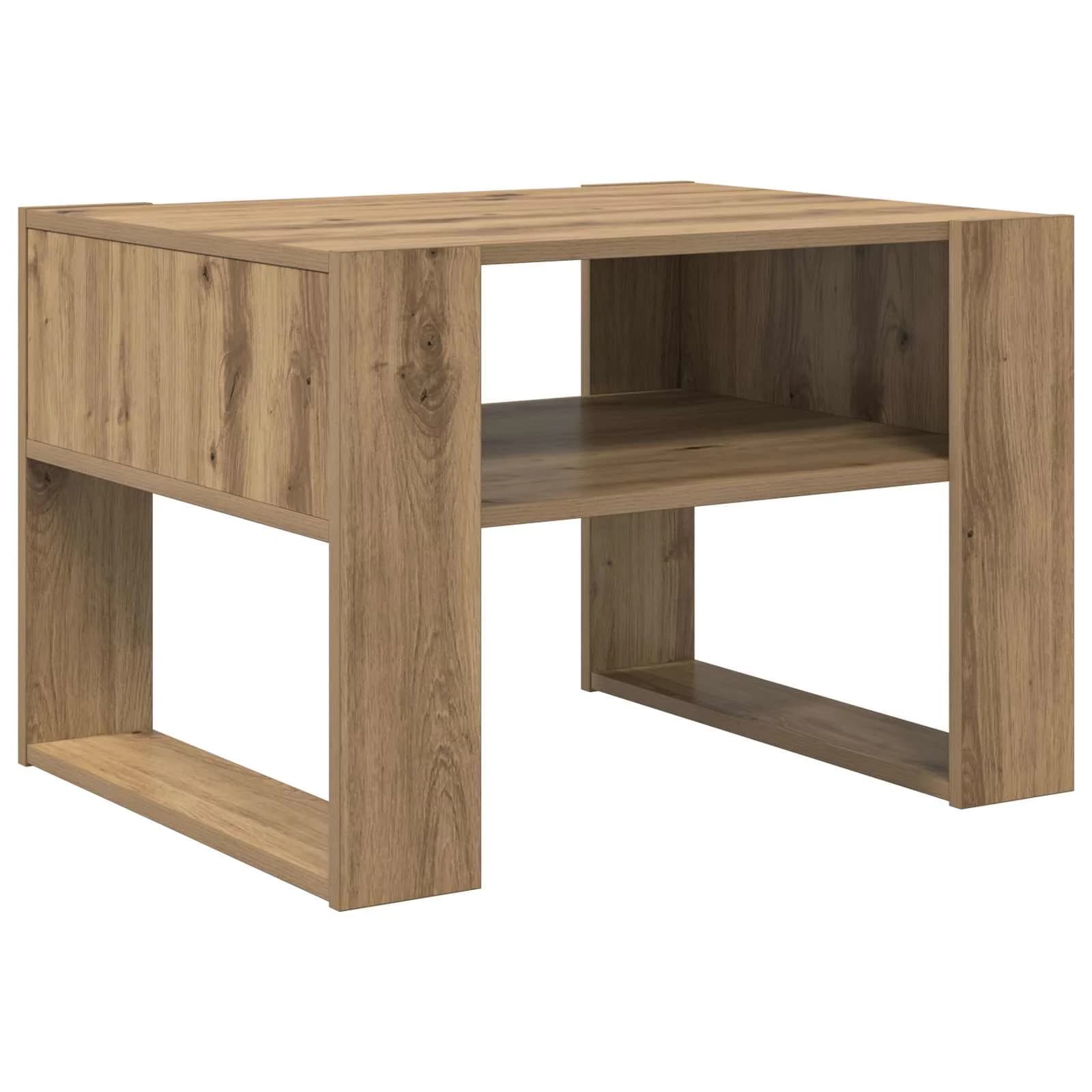 Klubska miza Umetni hrast 66 x 53 x 45 cm Inženirski les - slika 7
