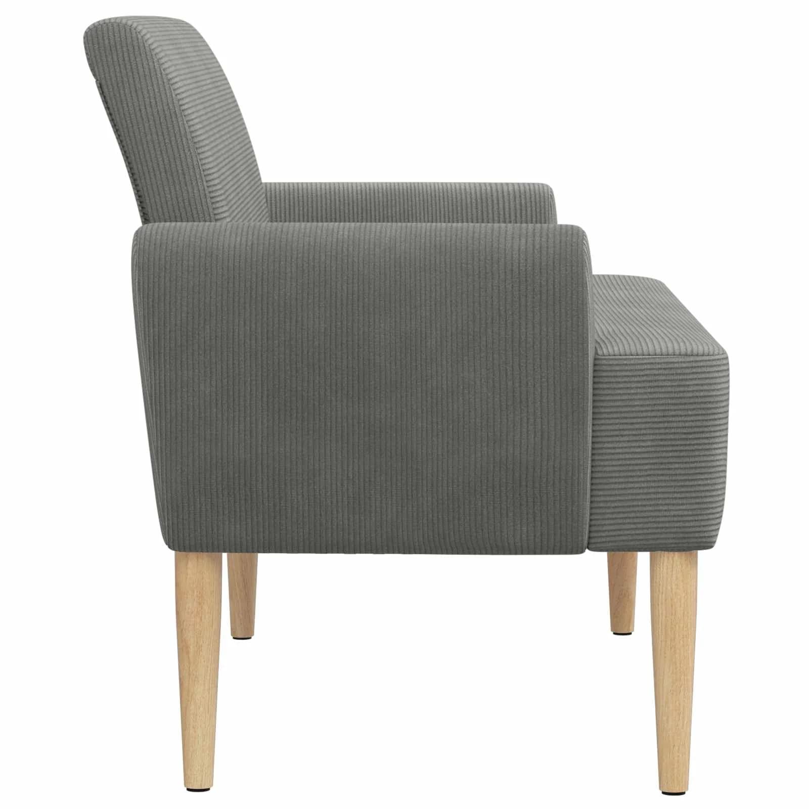 Dvojnica s gumbi Temno siva 116 x 67 x 81 cm Žametna tkanina - slika 4