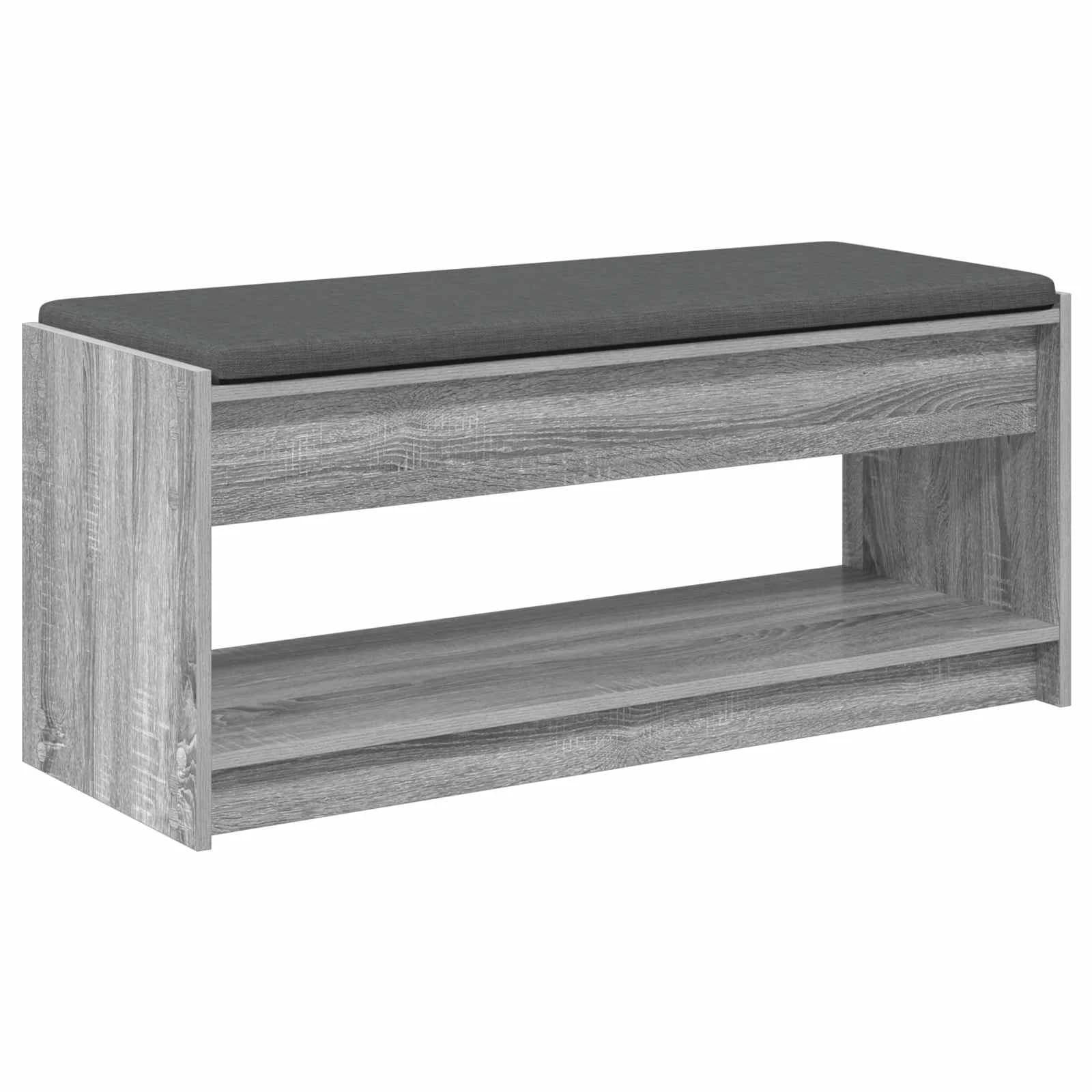 Haldna klop z blazino s polico Siva Sonoma 103 x 38 x 45 cm - slika 7