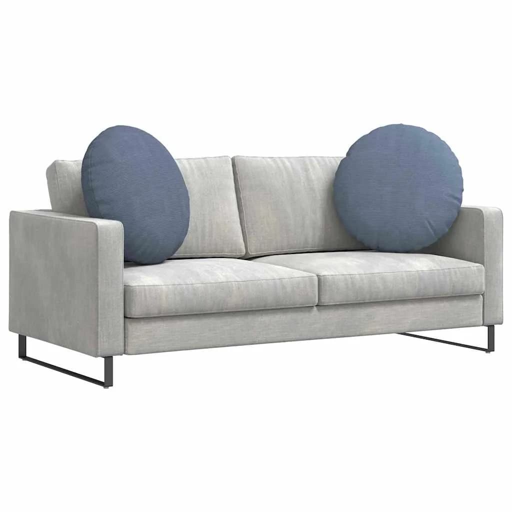 Sedežne blazine 2 kos Žametna tkanina Modra Ø 80 cm - slika 3