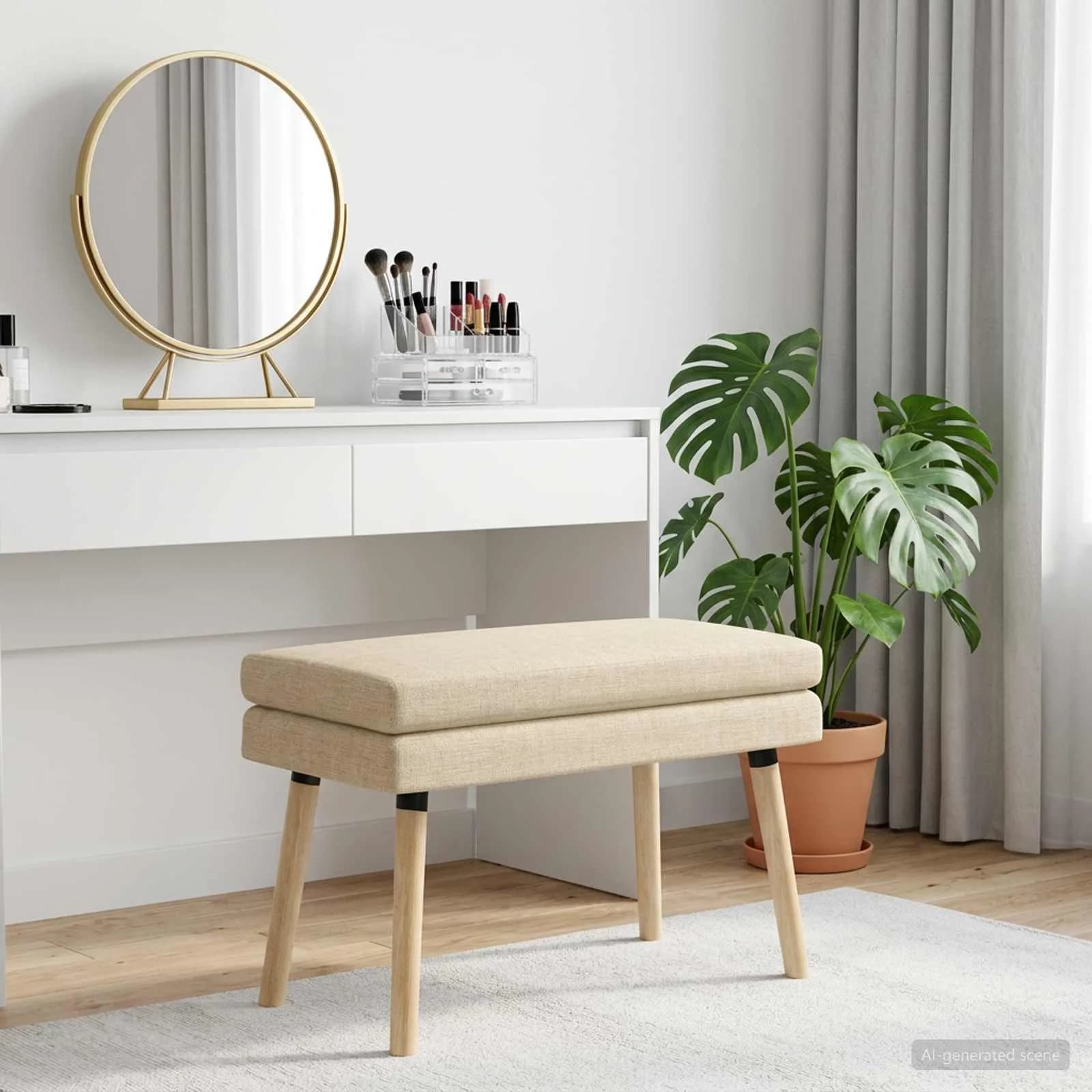 Dvojna klop Krem 80 x 40 x 47 cm Blago
