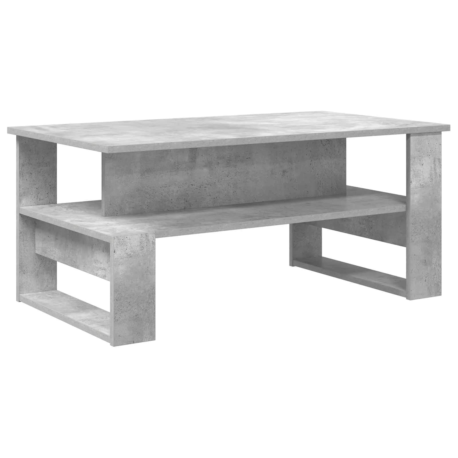 Klubska miza Betonsko siva 90 x 50 x 40 cm Inženirski les - slika 7
