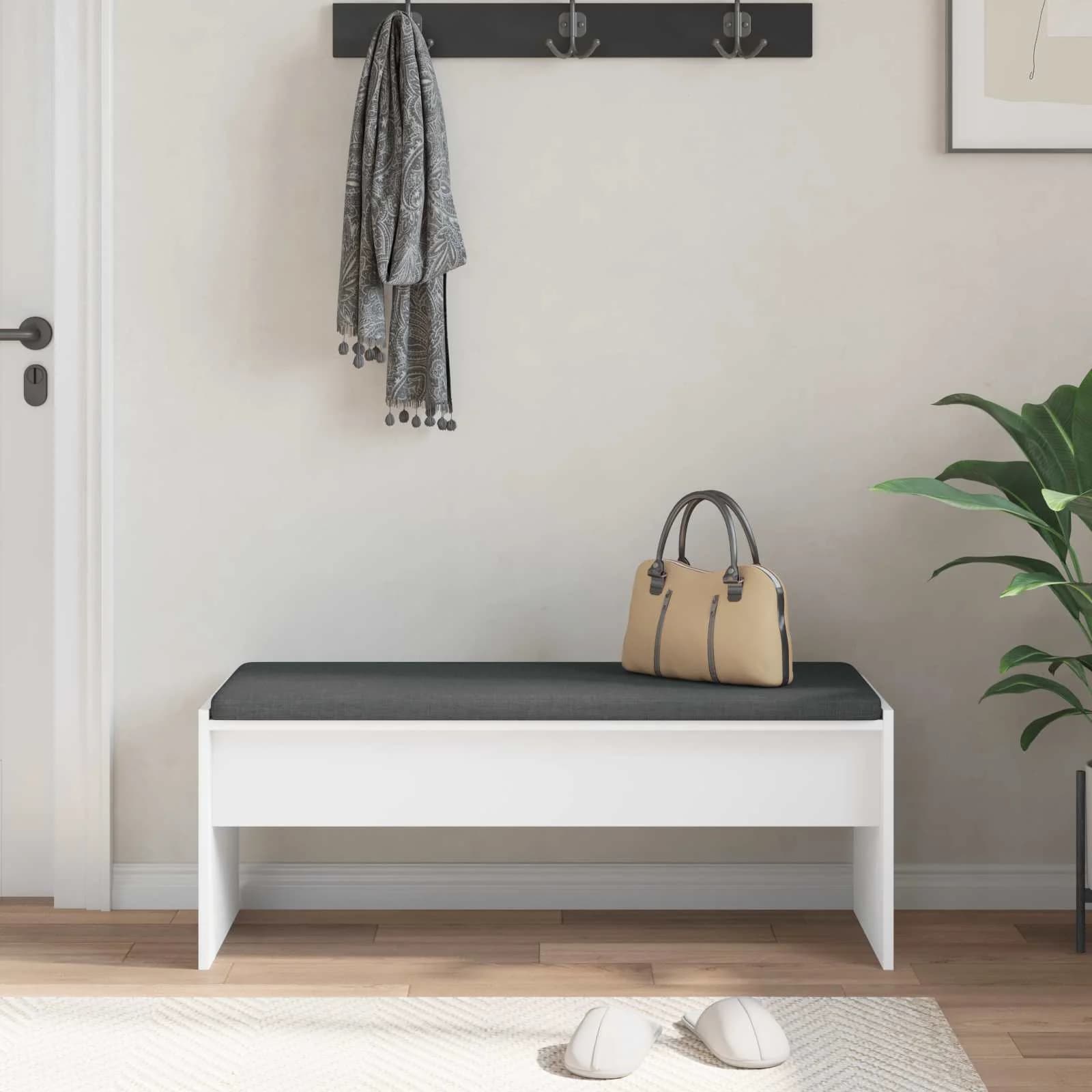 Haldna klop z blazino Bela 103 x 38 x 40 cm - slika 4