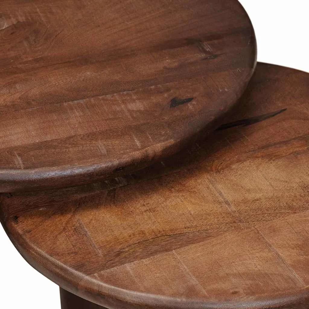 Mize za kavo z gnezdenjem 3 kos Temno rjava Ø 54 x 40 cm - slika 8