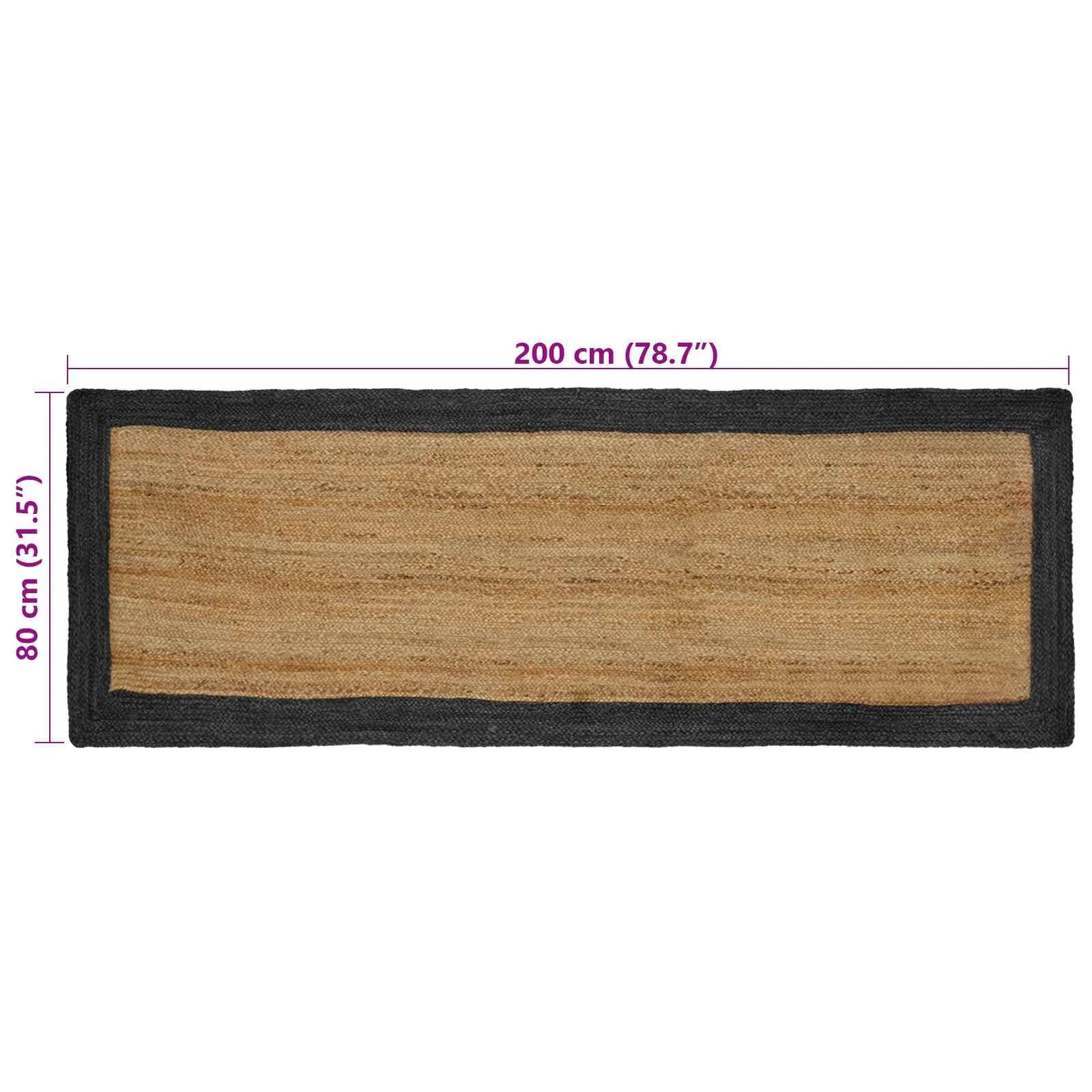Preproge za površine Temno siva 80 x 200 cm Juta - slika 8