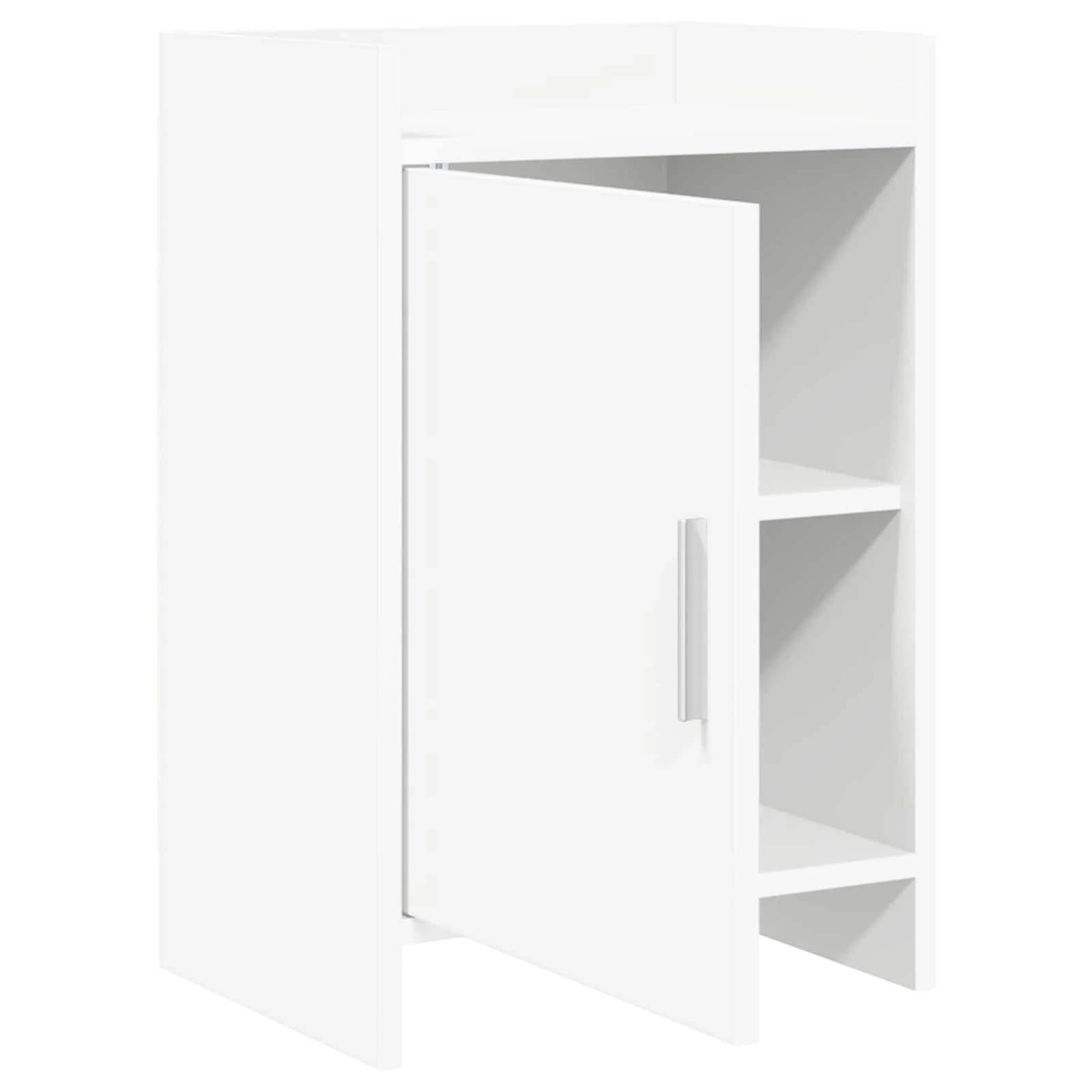 Posteljne mize 2 kos Bela 40 x 30 x 60 cm Inženirski les - slika 3