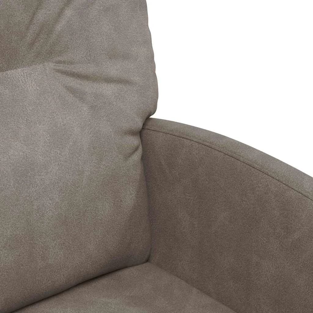 Jedilni stoli s kolesi 2 kos Umetna koža Siva 57 x 67 x 95 cm - slika 7