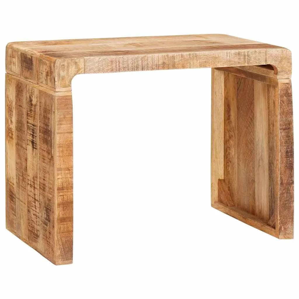Stranska miza Rjava 60 x 35 x 46 cm Masiven les manga - slika 2