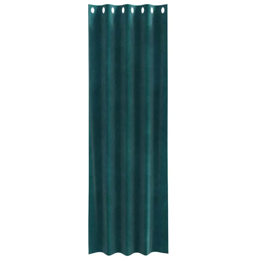 Zatemnitvene zavese 2 kos Temno zelena 140 x 225 cm Žamet - slika 4