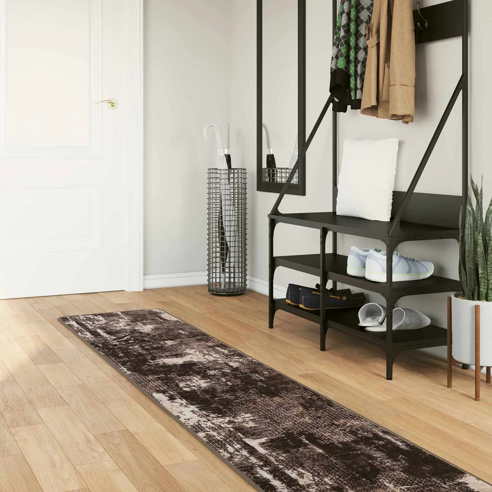 Preproga runner MARSA Črna 50 x 450 cm Poliester in PVC