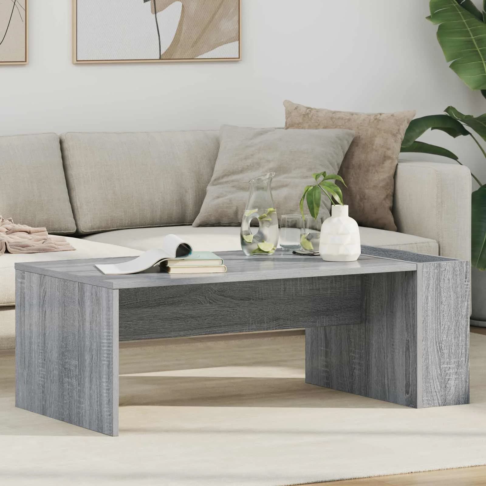 Klubska miza Siva Sonoma 95 x 50 x 34 cm Inženirski les