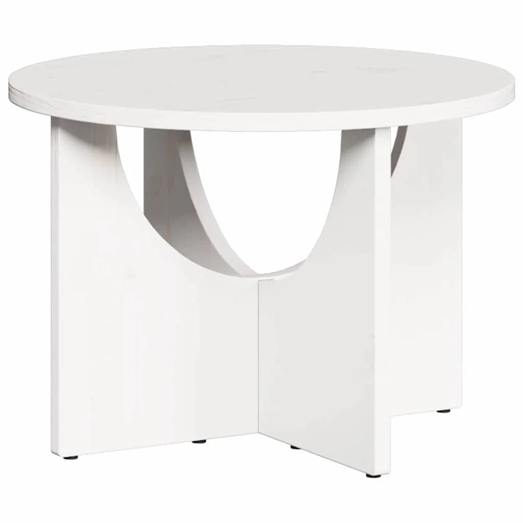 Klubska miza Bela 50 x 50 x 35 cm Trdna borovina - slika 8