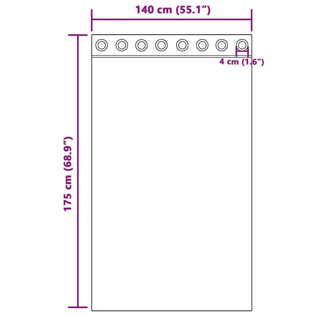 Zatemnitvene zavese 2 kos Temno roza 140 x 175 cm Žamet - slika 8