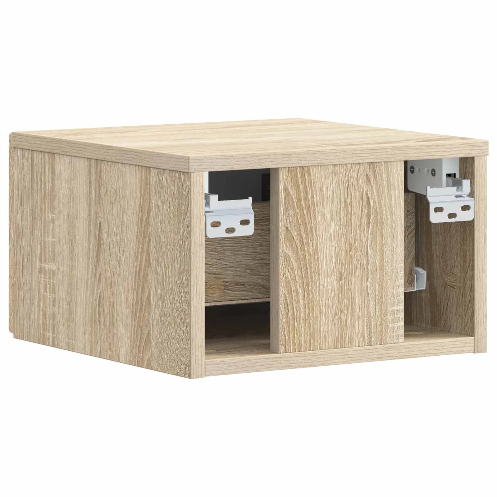Stenski nočni omarici 2 kos Sonoma hrast 49 x 34,5 x 20 cm - slika 8