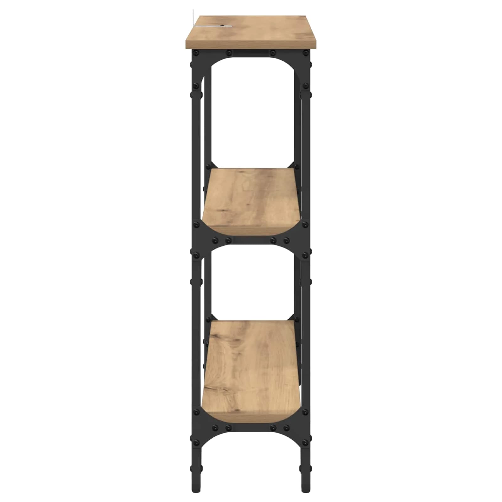 Konzolna miza Umetni hrast 75 x 22,5 x 75 cm Inženirski les - slika 6