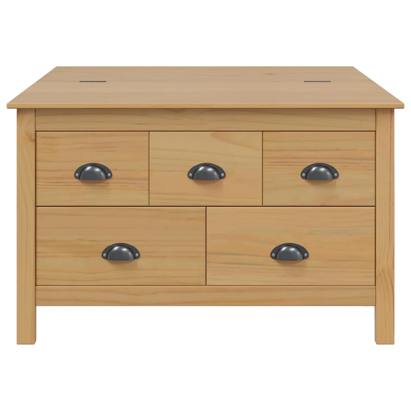 Klubska miza s predalom HILL Medeno rjava 79.5 x 79.5 x 49 cm - slika 6