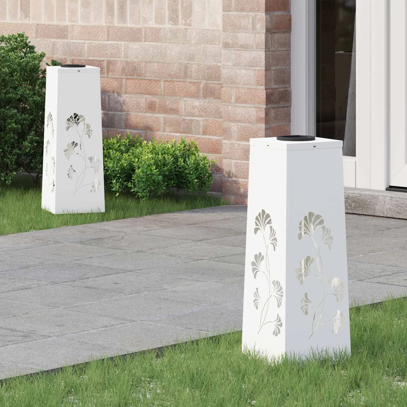 Solarno LED svetilo za pot 2 kos Toplo bela 18 x 18 x 50 cm