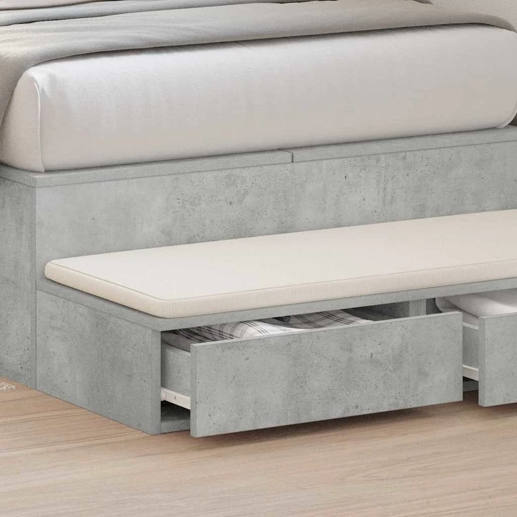 Posteljni predali s predalom Betonsko siva 80 x 36,5 x 16,5 cm - slika 4