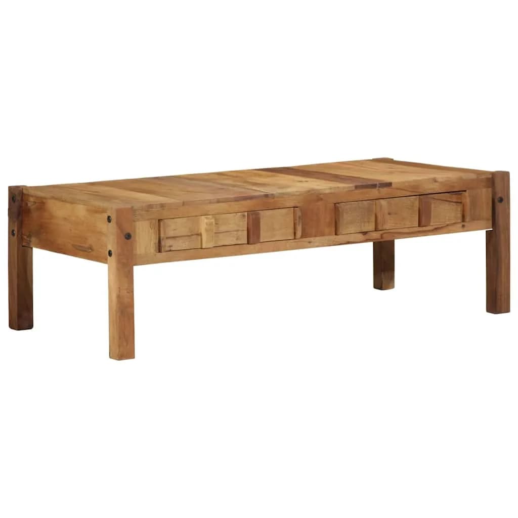 Klubska miza Rjava 110 x 54 x 35 cm Trdna obnovljena les - slika 2