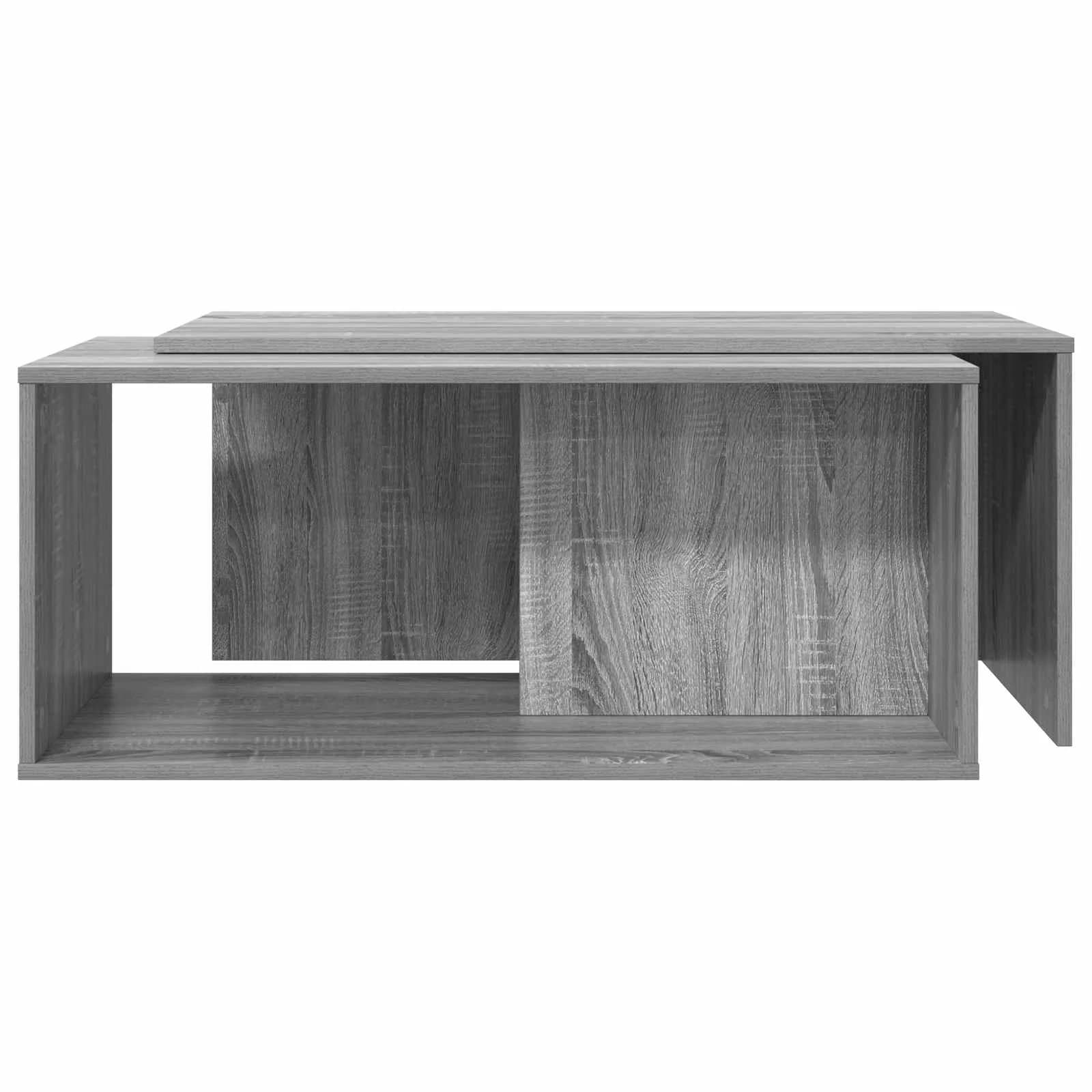 Set kavno mizico 2 kos Siva Sonoma 90 x 48 x 40 cm - slika 8
