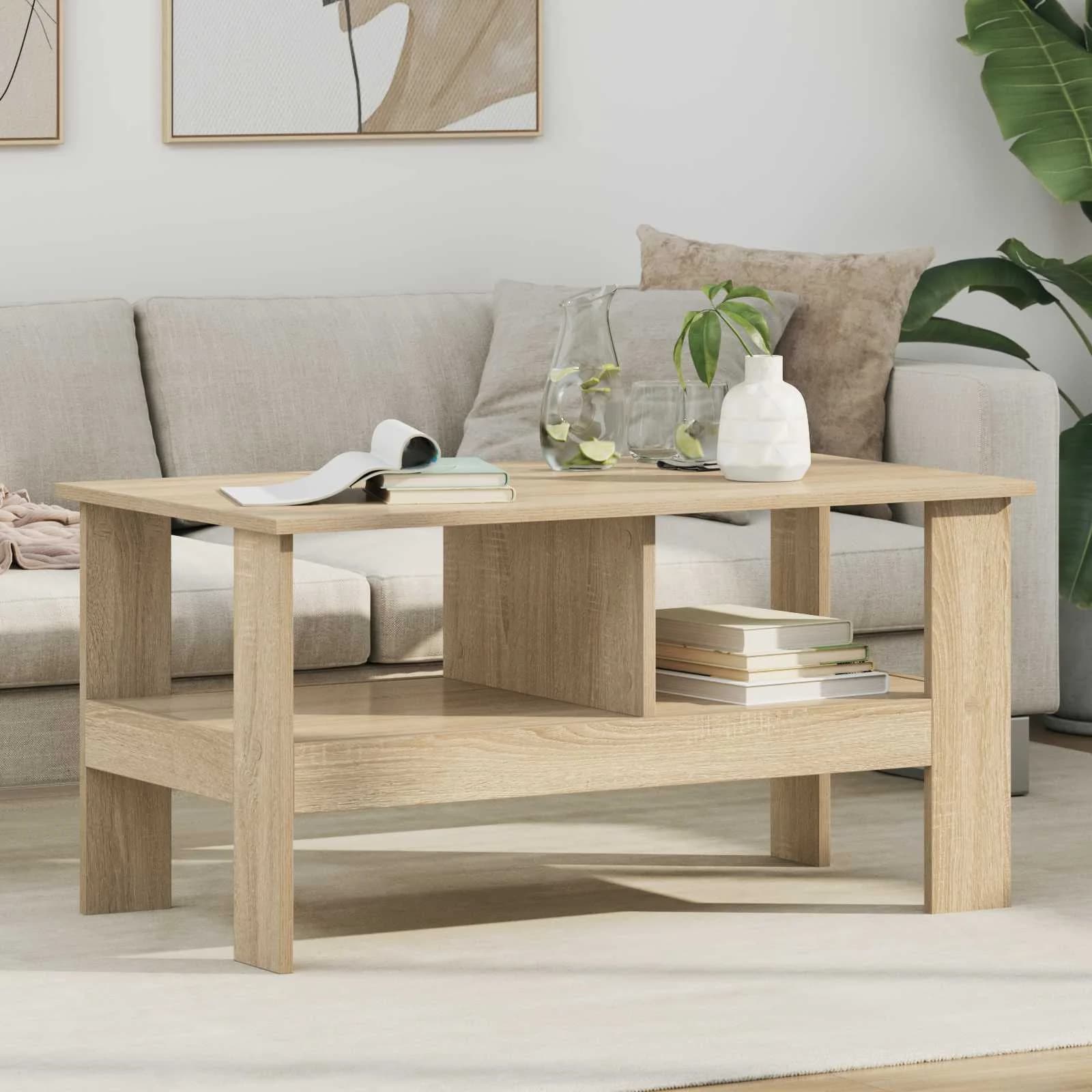Klubska miza Sonoma hrast 90 x 50 x 45 cm Inženirski les