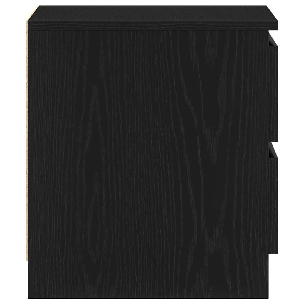 Nočna omarica 2 kos Črna Orehovina 50 x 40 x 43,5 cm - slika 9