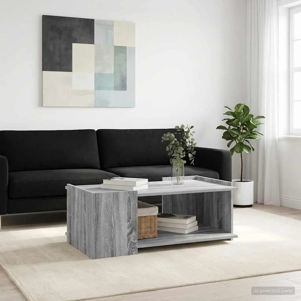 Klubska miza Siva Sonoma 90 x 50 x 33 cm Inženirski les