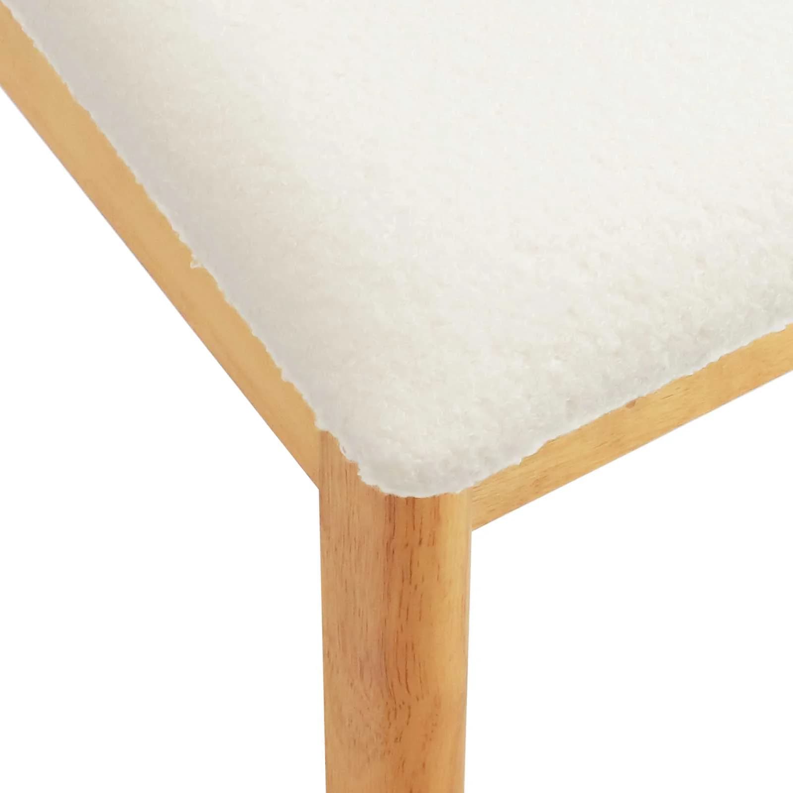 Jedilni stol 2 kos Trda guma Naravna in bela 51 x 61 x 80,5 cm - slika 9