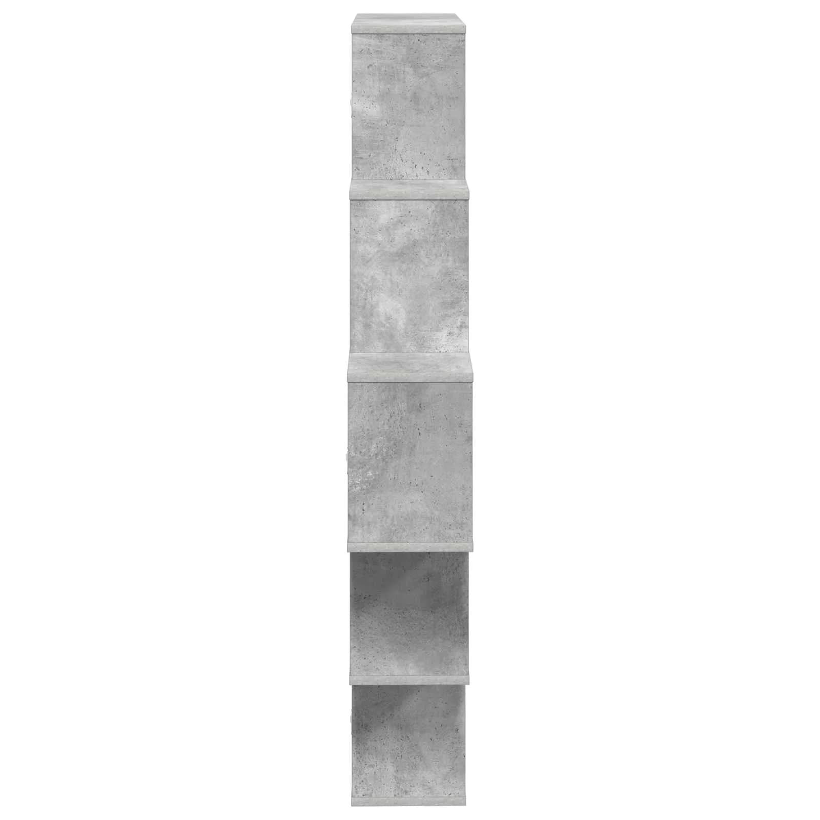 Stenska polica Betonsko siva 120 x 20 x 136 cm Inženirski les - slika 5