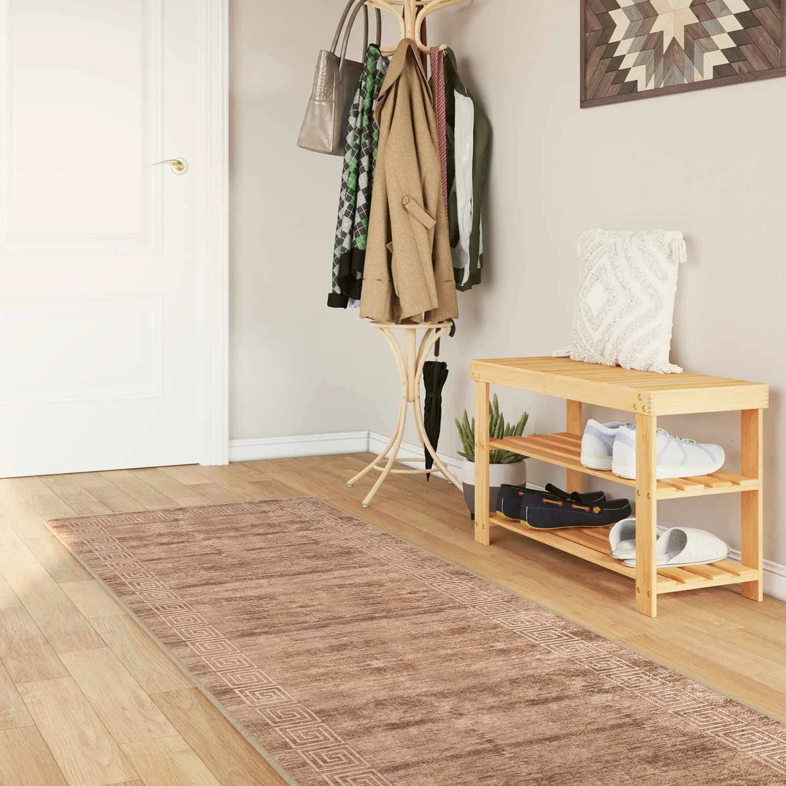 Preproga runner MARSA Bela 80 x 450 cm Poliester in PVC
