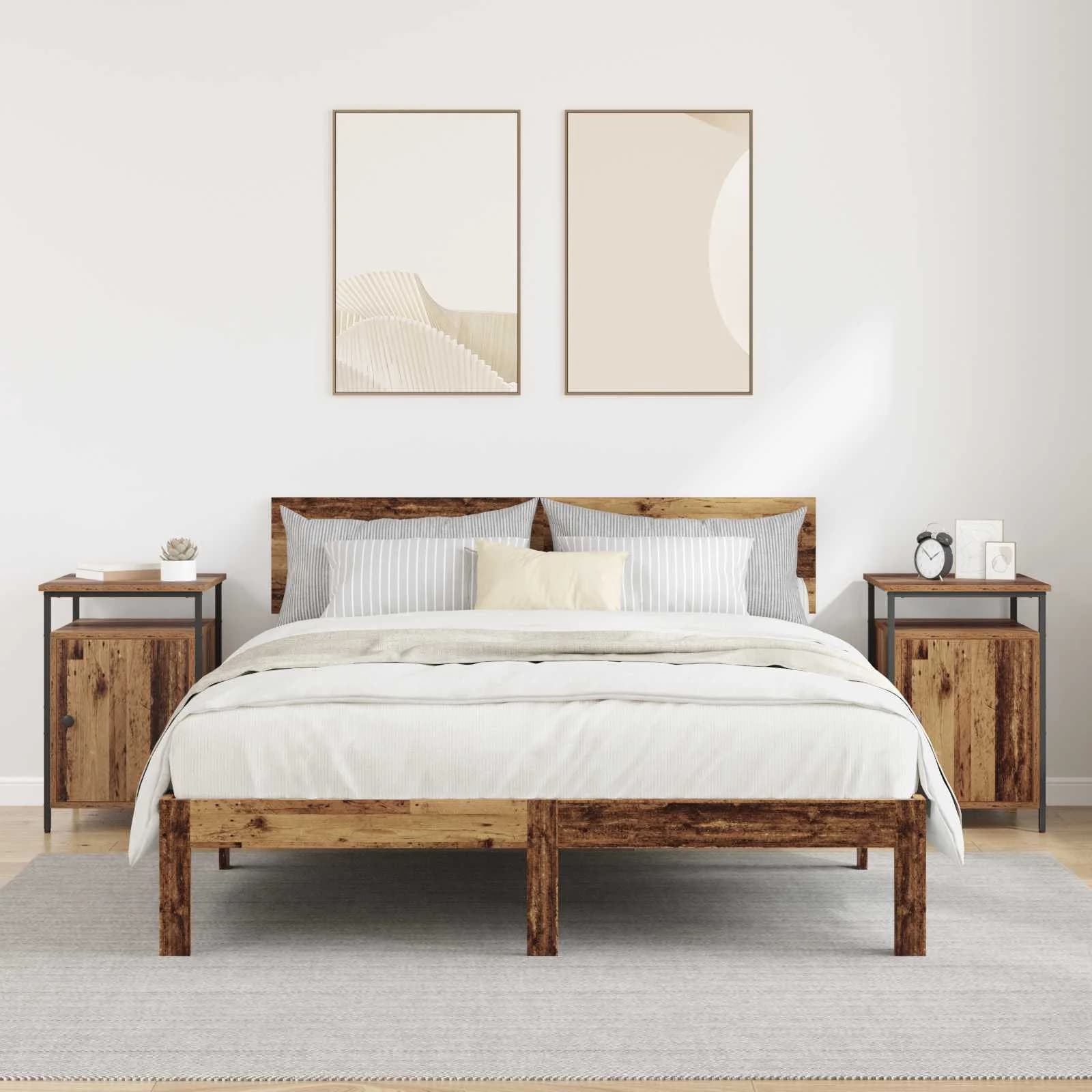Nočna omarica 2 kos Star les 40 x 42 x 60cm Inženirski les - slika 4