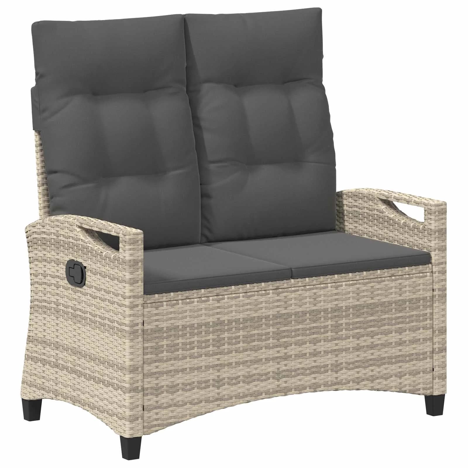 Vrtna klop z blazino 105 x 60 x 112 cm jeklo - slika 2
