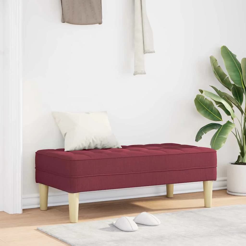 klop z blazino Vinorodna rdeča 113 x 57 x 39 cm blago