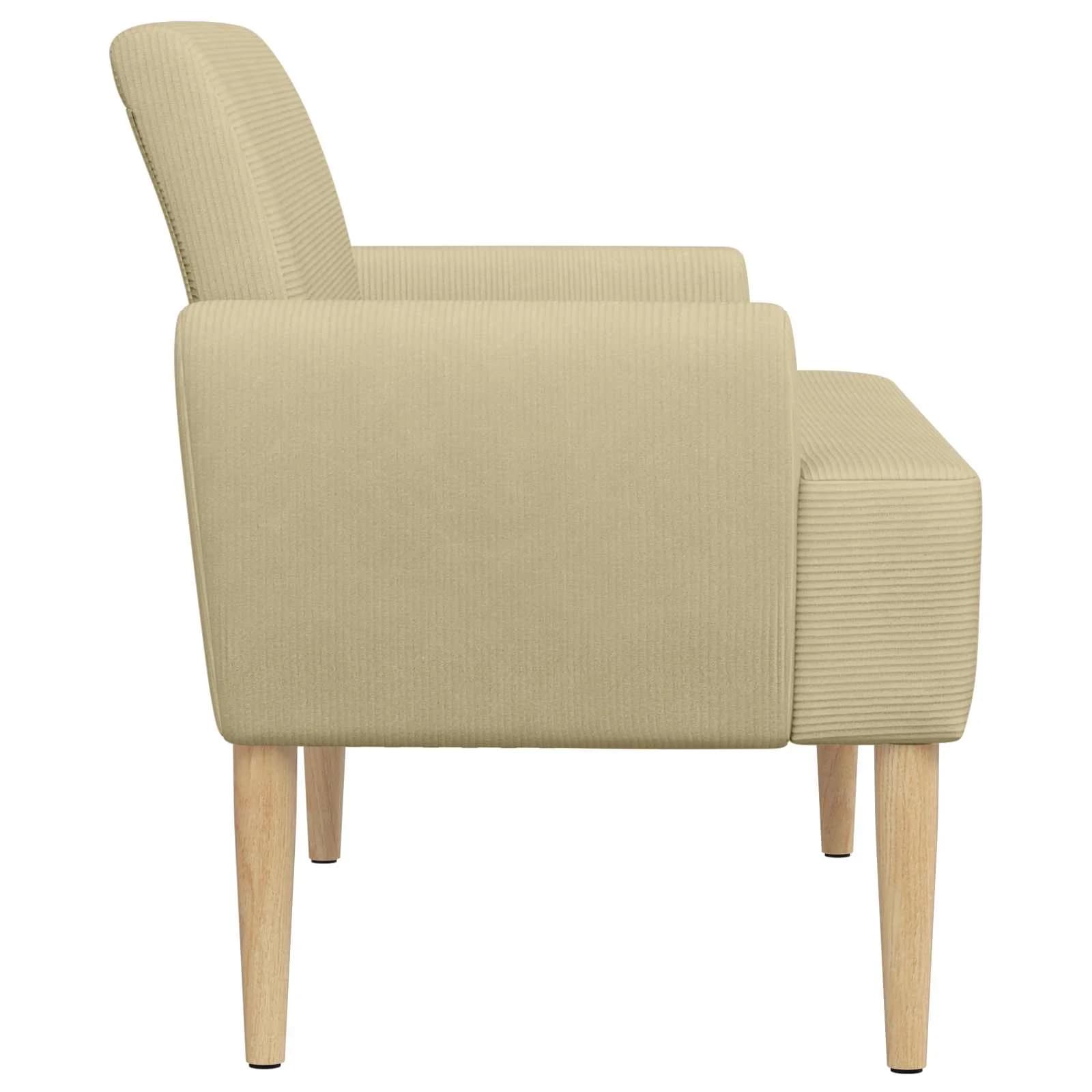 Dvojnica s gumbi Svetlo zelena siva 116 x 67 x 81 cm - slika 4