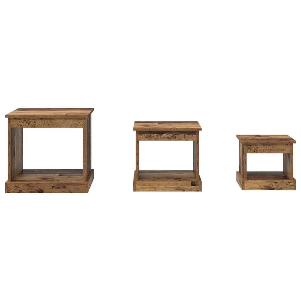 Klubska miza 3 kos Star les 48 x 45 x 45 cm Inženirski les - slika 5
